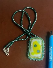 Collana con perline verdi