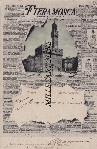 Firenze 1902 prima pagina - firenze:, con