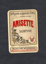 Old label: Anisette surfine