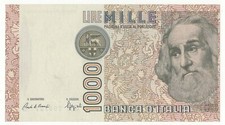 1000 LIRE MARCO POLO 1982  ERRORE DI STAMPA TAGLIO SPOSTATO SUP