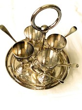 Portauova inglese antico silver plated Sheffield D&A Epns