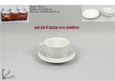 6 tazze con piattino