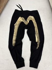 Tuta Evisu nera con logo oro