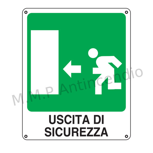 Cartello segnaletico uscita - segnaletico, di