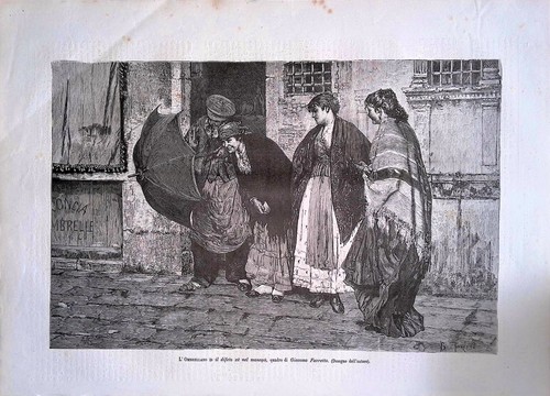 Stampa del 1881 - , ombrellaro