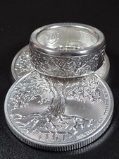 Anello Niue 1 oncia $2 albero della vita moneta .999 moneta argento a scelta misura 8-13 ebraico