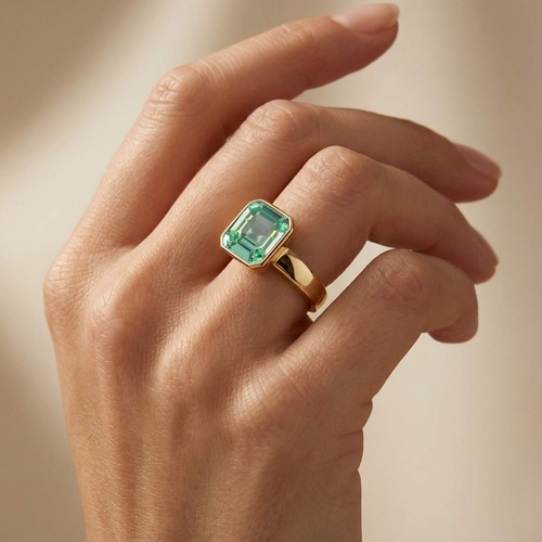 Anello smeraldo zaffiro - smeraldo,