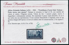 COLONIE 1941 AFRICA ORIENTALE