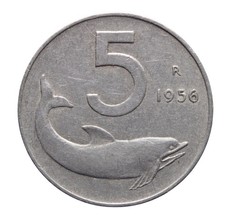 DN - Repubblica Italiana - 5 lire 1956 - R - 13706