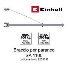 Braccio oscillante per paranco