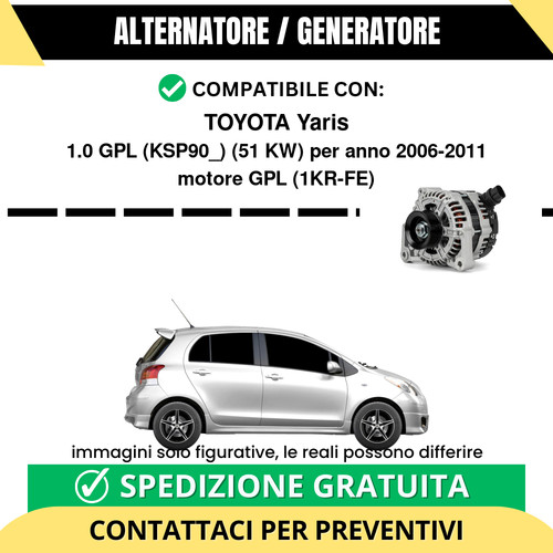Alternatore toyota yaris 0 - alternatore, 1.0