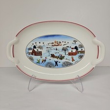 Villeroy e Boch Piatto Sottaceto Natalizio Design Naif Piatto con Manico 10 Pollici