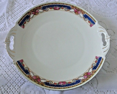 Plat ancien gâteau - ancien, porcelaine