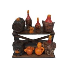 Miniatura Banco Vinaio 9x8x6 cm per presepe