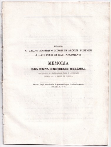 1840 domenico turazza valori - domenico,