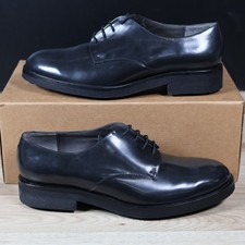 Scarpe Robert Clergerie Gian uomo taglia 9 nere derby pelle smaltata made in France