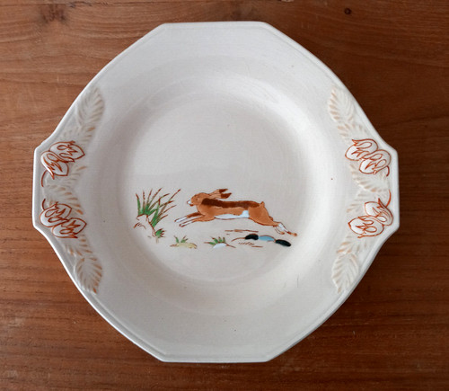 Assiette plate ancienne longwy - ancienne,