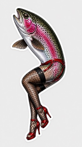 Adesivo sexy pesce trota