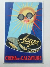 CARTOLINA PUBBLICITARIA MARGA CREMA CALZATURE SCARPE ABITI PUBBLICITÀ 