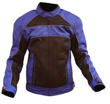 Giacca Moto Estiva Traforato Interno Impermeable  Protezioni CE Blu SALDI SALDI