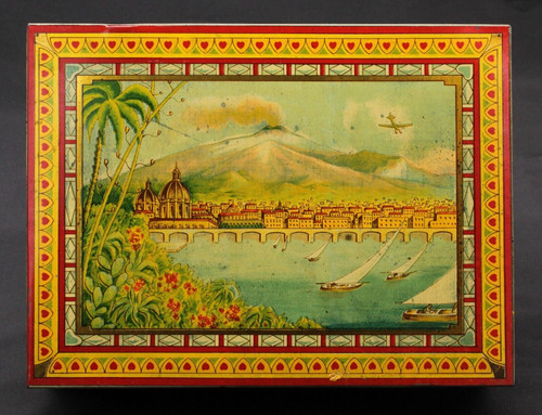 Antica rara scatola latta - antica,
