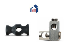 SNODINO MORSETTO FERMA ASTA PER PILETTA AUTOMATICA LAVABO BIDET NYLON O ACCIAIO