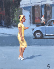 Elegante dipinto ad olio