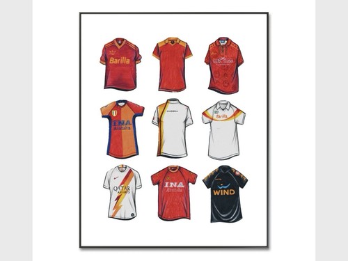 Poster calcio roma maglia - poster, as