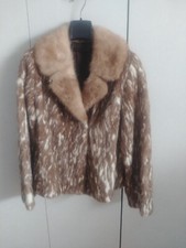 Pelliccia di visone chiaro a fantasia S-M