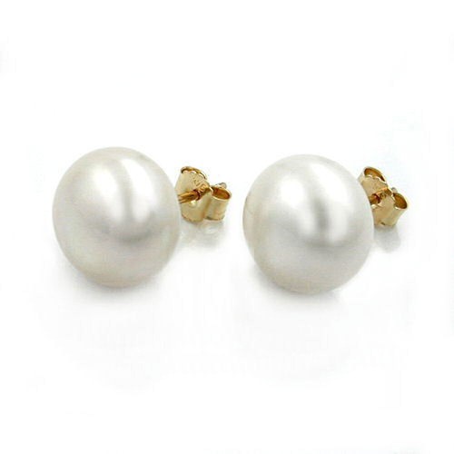 Orecchini perno con perle - a,