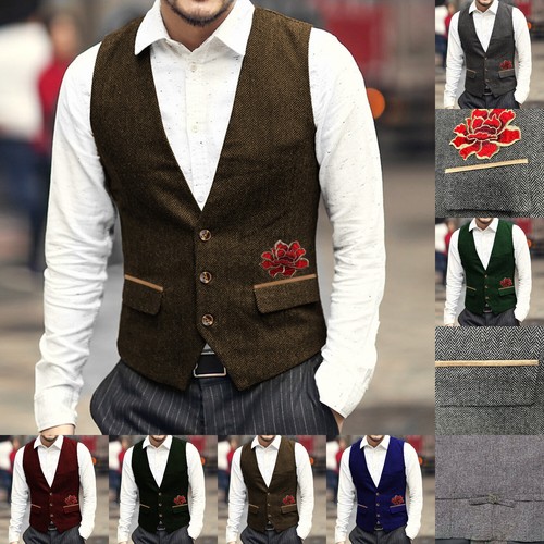 Gilet uomo fiore - tweed,