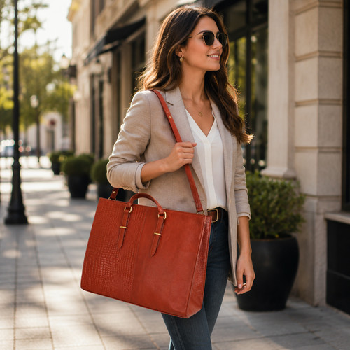 Borsa tote vera pelle da - tote, in