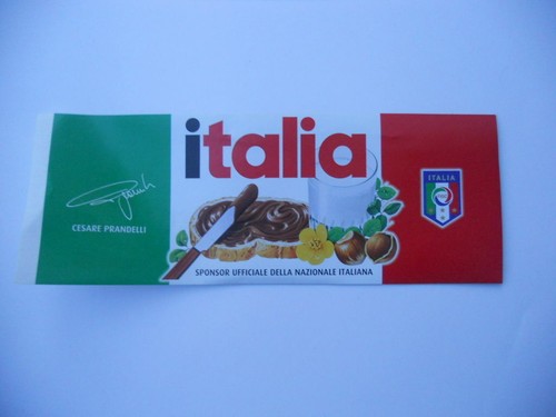 Adesivo nutella tricolore - adesivo,