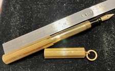 Vintage Anonima  Fountain Pen A Contagocce Gold Plated Stroboscopica 1916.