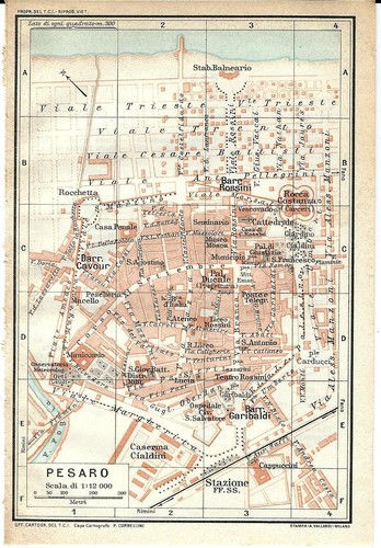 Carta geografica antica - , pesaro