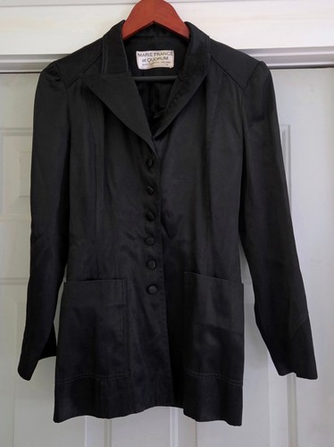 Giacca camicia raso nero marie - camicia,