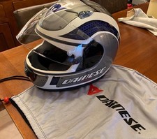 Casco Integrale moto Dainese D181 metallic plate bianco grigio Blu
