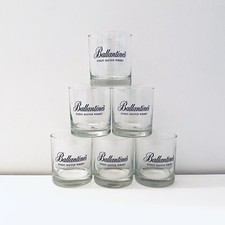 🔴 Set 6 bicchieri pubblicitari Vintage Whisky BALLANTINES