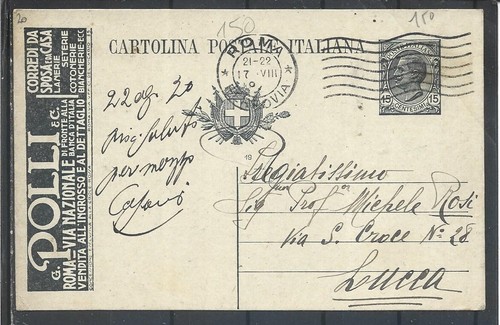 1920 intero postale - 1920,