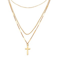  Collana Con Ciondolo Croce Da