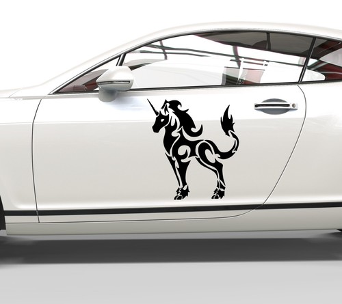 Adesivo auto unicorno - , tribale