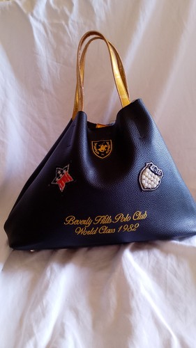 Borsa nera con manici - , oro