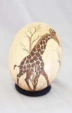 guscio d'uovo di struzzo dipinto a mano