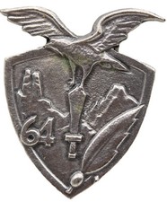 distintivo spilla alpini 64 crodarola fucilieri esercito uniforme divisa gladio