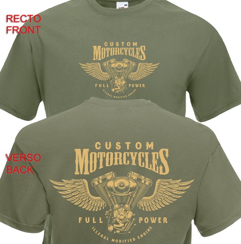 Shirt custom motorcycles - -,