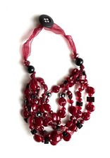 Collana bottoni resina - collana, di