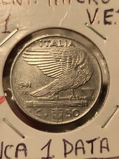 MONETA 50 CENTESIMI 1941 MAGNETICA REGNO D'ITALIA  Fascismo Impero 