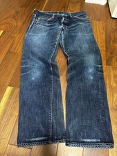 Jeans MOMOTARO etichetta vintage W32 15,7 oz Zimbabwe cotone cimosa indaco usato