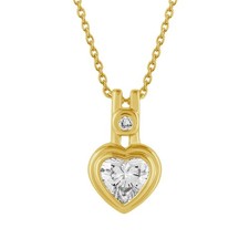 Ciondolo cuore oro giallo 14