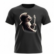Maglia Nera Gatto Rock Con
